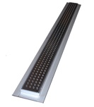 Interior Blue Stainless Steel Shower Linear Drain - Tile Flange Tray